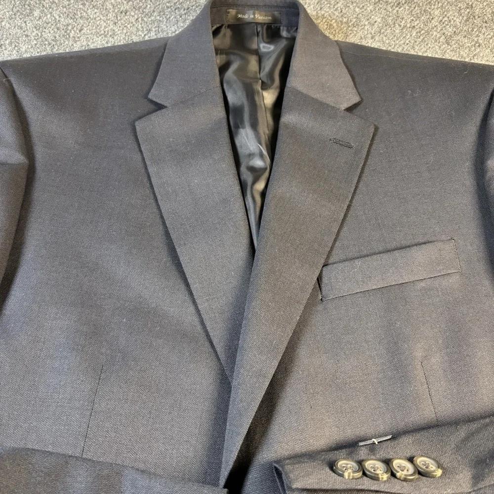 Chaps Blazer Men‎ 42L Navy Blue 100% Wool 2-Button Suit Jacket NWT COOP137X0030
